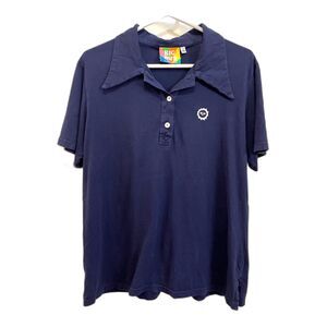 BIG BUD PRESS Blue 100% Cotton Polo Shirt Top   Women's Size Medium